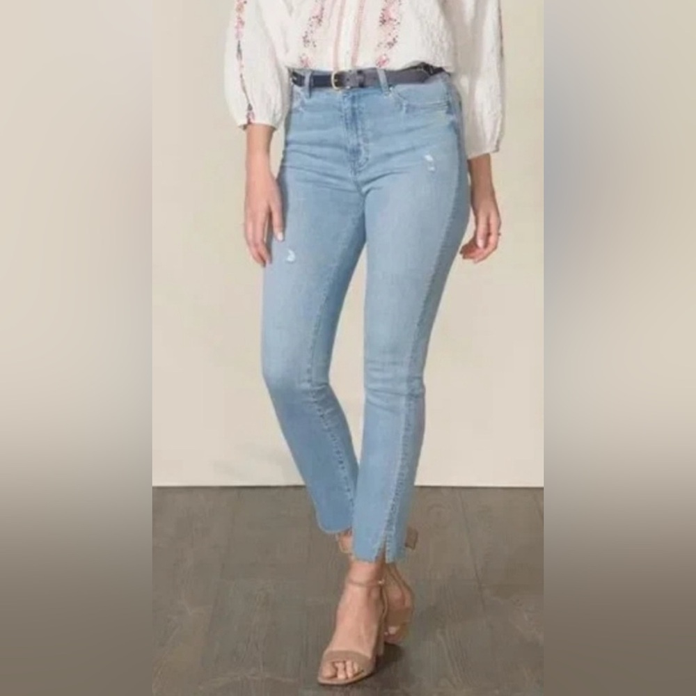 Matilda Jane Good Hart GH Stovepipe High Rise Distressed Jeans Sz 8